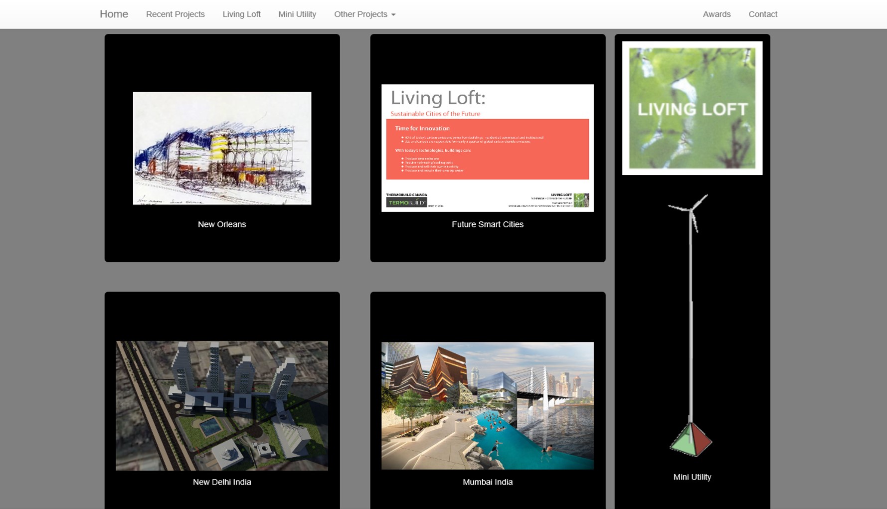 Living Loft Website Snapshot