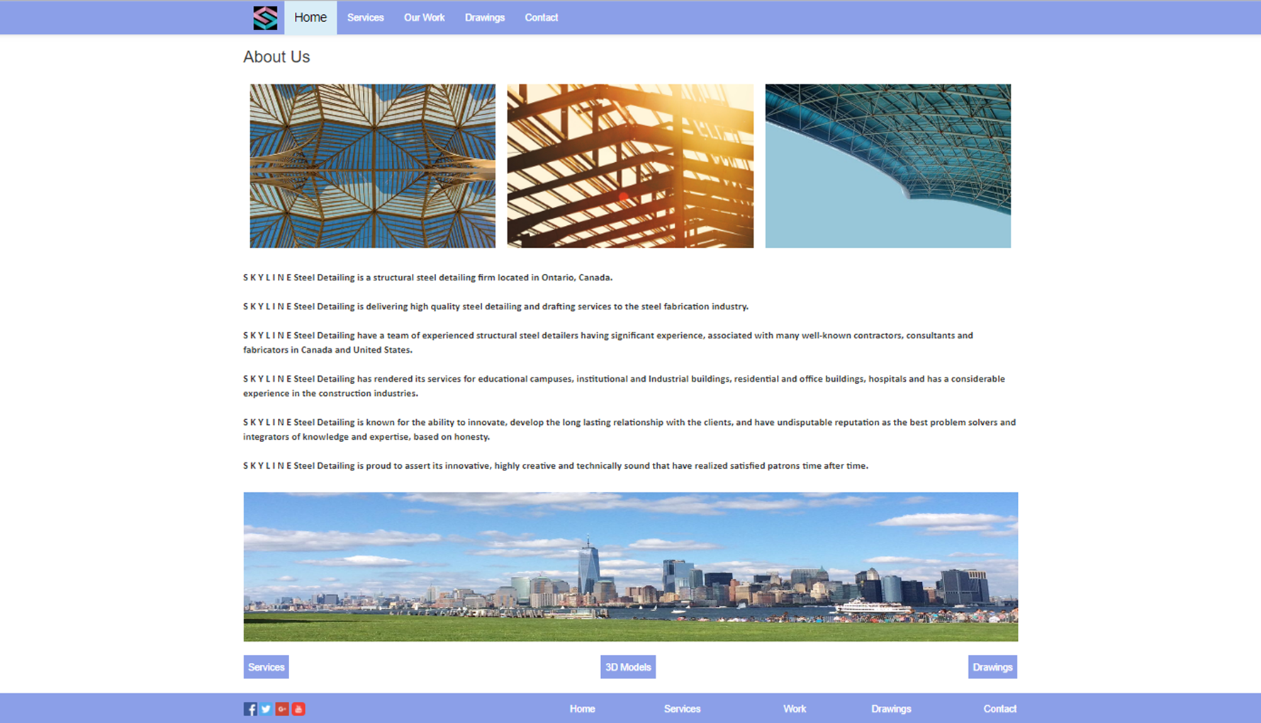 skylinesteeldetail Website Snapshot